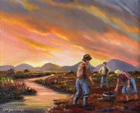 WORKING IN THE SUNSET by J. McDonald at Ross's Online Art Auctions