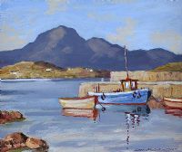 PIER AT GALWAY by Samuel McLarnon UWS at Ross's Online Art Auctions
