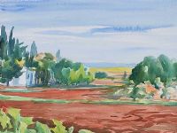 SPANISH LANDSCAPE by Coralie de Burgh Kinahan at Ross's Online Art Auctions