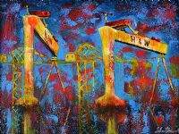 H&W, THE DOCKS by John Stewart at Ross's Online Art Auctions