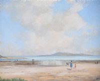 SUMMER ON THE BEACH by G.R. Hanan at Ross's Online Art Auctions