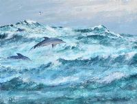 DOLPHINS by Irish School at Ross's Online Art Auctions