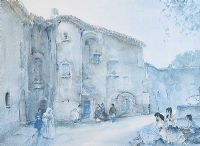 THE COURTYARD by Sir William Russell Flint RA at Ross's Online Art Auctions