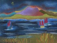 THREE SAIL BOATS & A STAR by Annie Robinson at Ross's Online Art Auctions