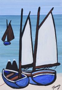 MENDING THE SAILS by J.P. Rooney at Ross's Online Art Auctions