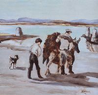 BRINGING IN THE KELP by Samuel Coulter at Ross's Online Art Auctions