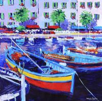 BOATS AT ST. TROPEZ by Wendy Taylor at Ross's Online Art Auctions