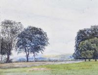 TREES IN A LANDSCAPE by Lydia de Burgh RUA UWS at Ross's Online Art Auctions