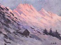 MOUNTAIN LODGE by Coralie de Burgh Kinahan at Ross's Online Art Auctions