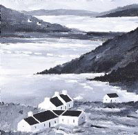 TRA NA ROSSAN WHITE COTTAGES by Sean Lorinyenko at Ross's Online Art Auctions