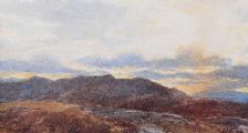 SUNSET IN THE MOURNES by William Percy French at Ross's Online Art Auctions