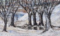 A WINTER DAY, COUNTY ANTRIM RIVER by Max Maccabe HRUA FRSA at Ross's Online Art Auctions