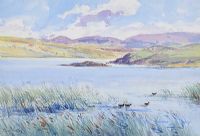THE NEW LAKE, DUNFANAGHY, DONEGAL by Theo J. Gracey RUA at Ross's Online Art Auctions