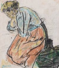 SAD NEWS by William Conor RHA RUA at Ross's Online Art Auctions