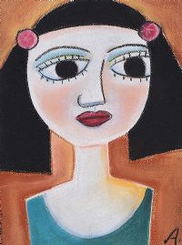 PINK BARRETTES by Annie Robinson at Ross's Online Art Auctions