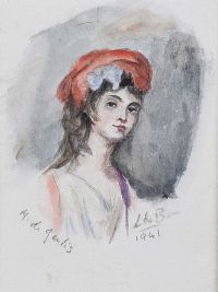 MADAM DE GENLIS, AFTER ROMNEY by Lydia de Burgh RUA UWS at Ross's Online Art Auctions