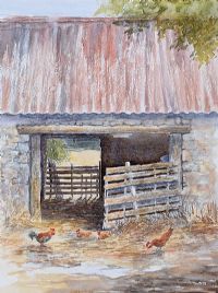 THE FARM SHED by Helen Ridgeway at Ross's Online Art Auctions