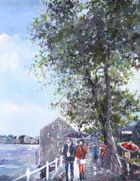 RIVER WALK AT RAMELTON by Sean Lorinyenko at Ross's Online Art Auctions