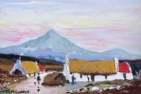 EVENING NEAR MOUNT ERRIGAL, COUNTY DONEGAL by Tom McGoldrick at Ross's Online Art Auctions