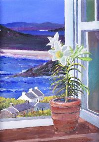 WINDOW LOOKING TOWARDS TRA NA ROSSAN by Sean Lorinyenko at Ross's Online Art Auctions