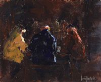AT THE BAR by Louise Mansfield at Ross's Online Art Auctions