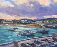 GREYSTONES HARBOUR by Norman Teeling at Ross's Online Art Auctions
