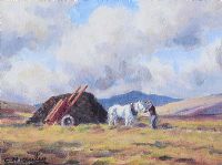 BRINGING HOME THE TURF by Charles McAuley at Ross's Online Art Auctions