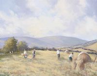 WORKING IN THE GLENS by Desmond Monroe at Ross's Online Art Auctions