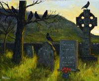 CROWS AT DRUMCLIFFE by Sean Loughrey at Ross's Online Art Auctions