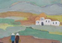LANDSCAPE, NORTH AFRICA by Markey Robinson at Ross's Online Art Auctions