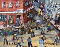 THE MARKET IN MOORE STREET, DUBLIN by Orla Egan at Ross's Online Art Auctions