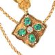 18CT GOLD EMERALD AND DIAMOND PENDANT/BROOCH at Ross's Online Art Auctions