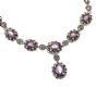STERLING SILVER MARCASITE AND AMETHYST NECKLACE at Ross's Online Art Auctions