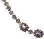 STERLING SILVER MARCASITE AND AMETHYST NECKLACE at Ross's Online Art Auctions