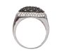 9CT WHITE GOLD BLACK AND WHITE DIAMOND RING at Ross's Online Art Auctions