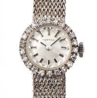 CERTINA 18CT WHITE GOLD DIAMOND LADY'S WRIST WATCH at Ross's Online Art Auctions