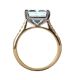 18CT GOLD AQUAMARINE AND DIAMOND DRESS RING at Ross's Online Art Auctions
