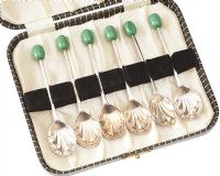 BOXED SET OF SILVER COFFEE SPOONS at Ross's Online Art Auctions