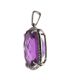 TWO 9CT GOLD AMETHYST-SET PENDANTS AND A 9CT GOLD CHAIN at Ross's Online Art Auctions