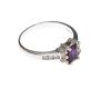 14CT WHITE GOLD AMETHYST AND DIAMOND RING at Ross's Online Art Auctions