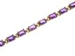 9CT GOLD BRACELET SET WITH AMETHYST at Ross's Online Art Auctions