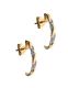 FIVE PAIRS OF 9CT GOLD EARRINGS, ONE DIAMOND-SET at Ross's Online Art Auctions