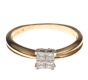 
9CT GOLD DIAMOND QUAD CLUSTER RING at Ross's Online Art Auctions