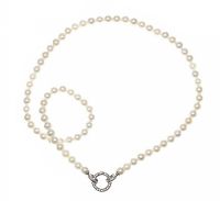 STERLING SILVER PEARL NECKLACE BY TI SENTO at Ross's Online Art Auctions
