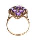 9CT GOLD AMETHYST CLUSTER RING at Ross's Online Art Auctions
