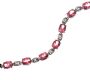 SILVER PINK GEMSTONE AND CRYSTAL BRACELET at Ross's Online Art Auctions