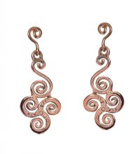 9CT ROSE GOLD DROP EARRINGS at Ross's Online Art Auctions