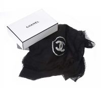 CHANEL BLACK CASHMERE SCARF WITH BOX at Ross's Online Art Auctions