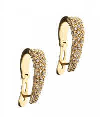 18CT GOLD DIAMOND-SET HOOP EARRINGS at Ross's Online Art Auctions