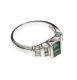 14CT WHITE GOLD EMERALD AND DIAMOND RING at Ross's Online Art Auctions